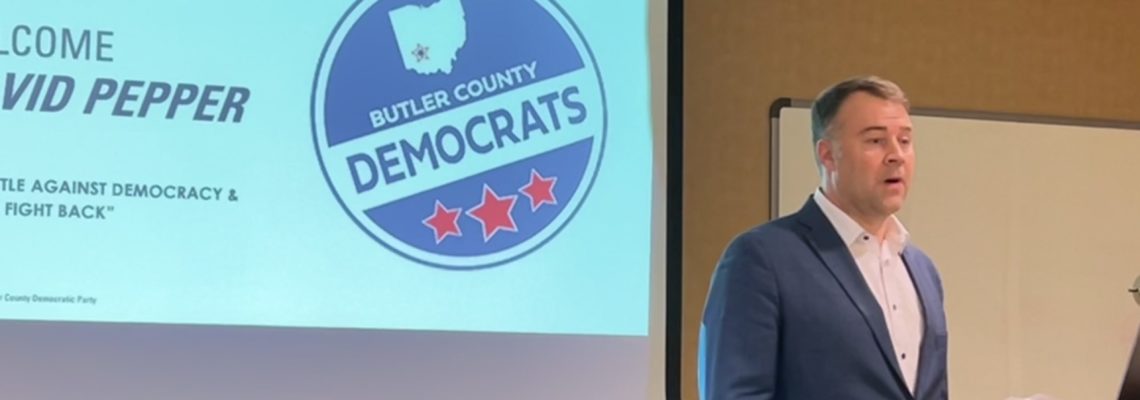 David Pepper speaks to BCDP Party Meeting